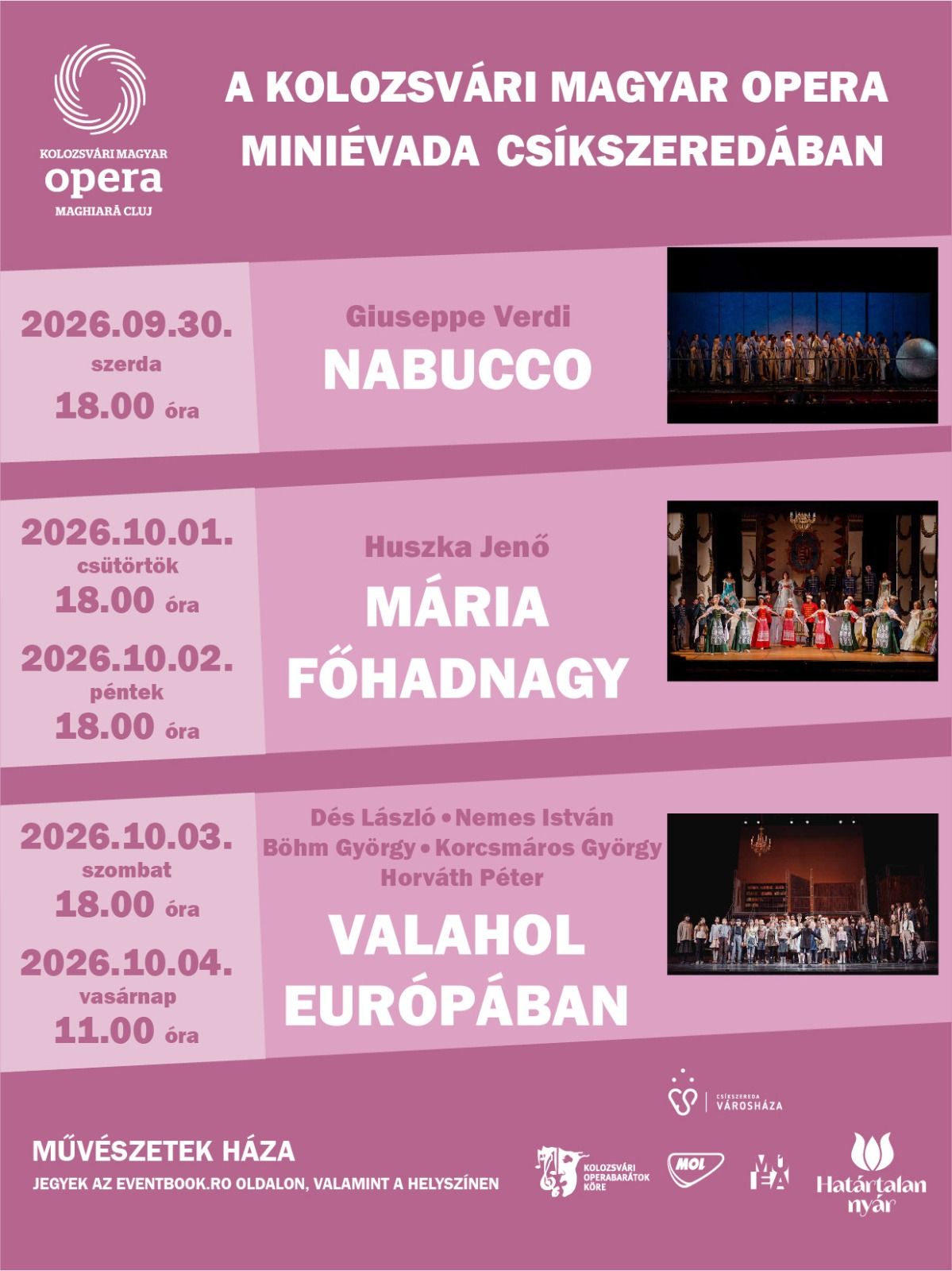 Esemenyek 2026 Operahet